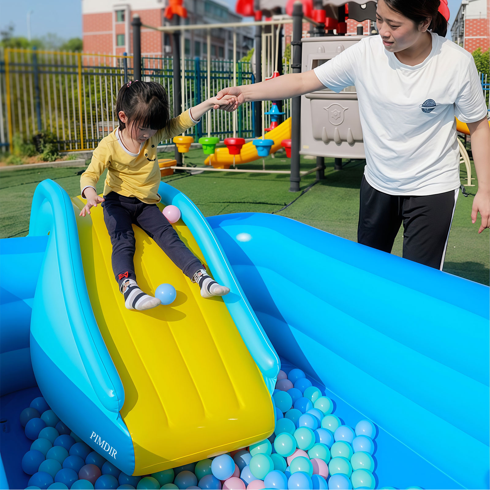 PIMDIR Outdoor Ball Pool Household Inflatable Children Slide