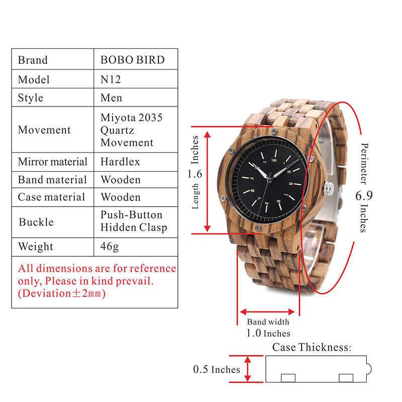 Wooden Pointer Style Quartz Watch 4