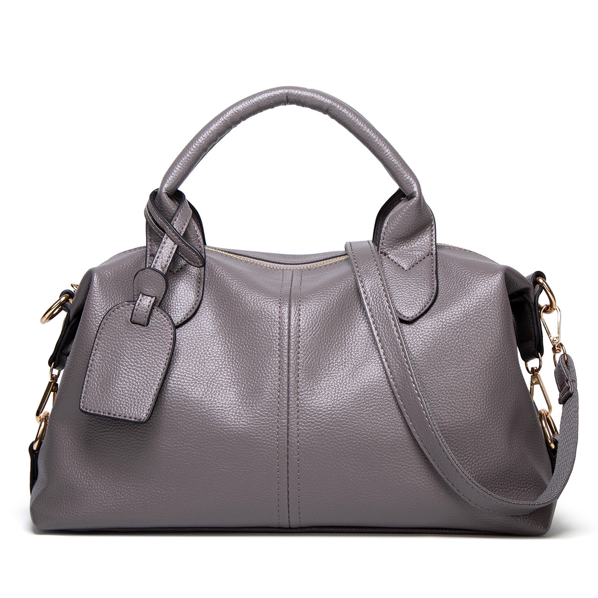 New European Leather Bag Fashion Handbag Crossbody Bag Boston Simple Bag Wholesale