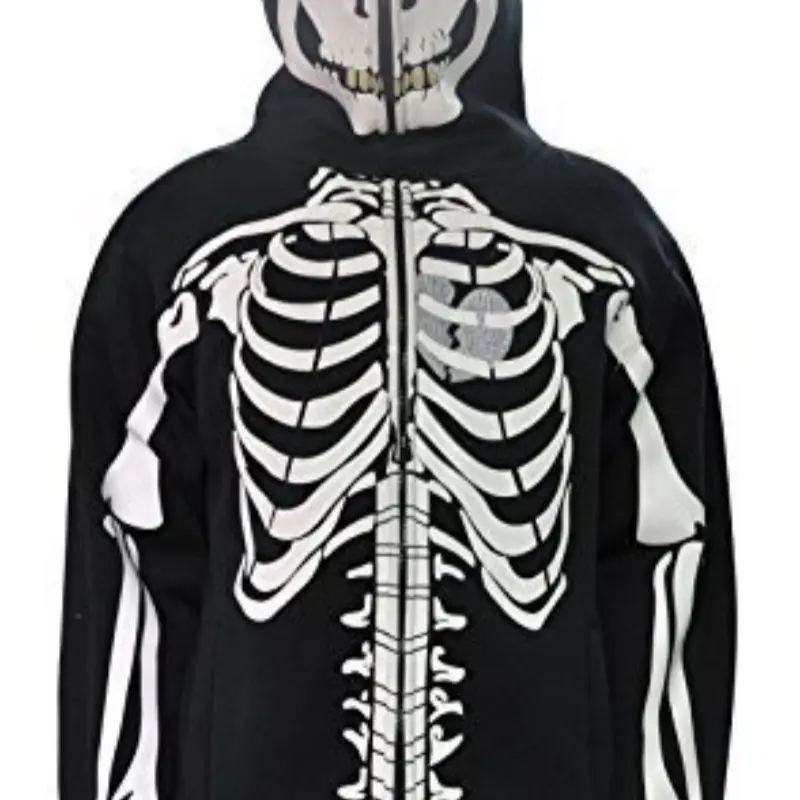 Unisex Skull Hoodie Casual Top