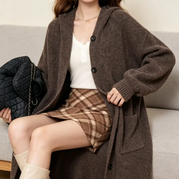 Women's Lazy Style Long Knitted Sweater
