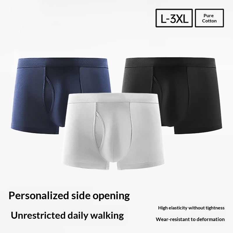 Open-front Mens Pure Cotton Briefs