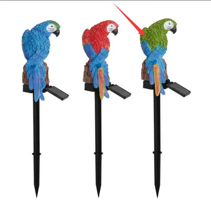 Solar-Powered Parrot Craft Lawn Lamp
