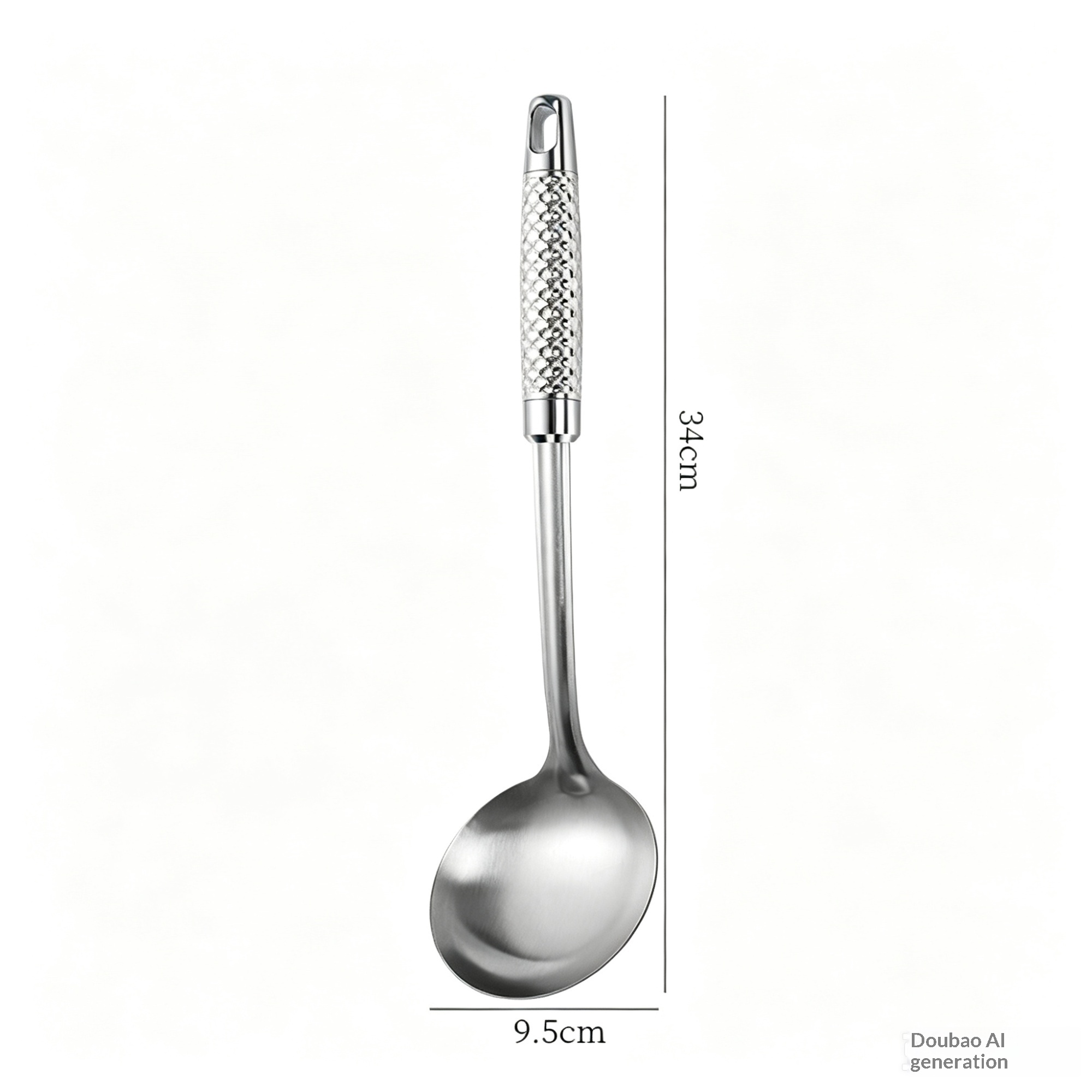 Stainless Steel Hammered-Surface Kitchen Utensil Set With Spatula And Spoon