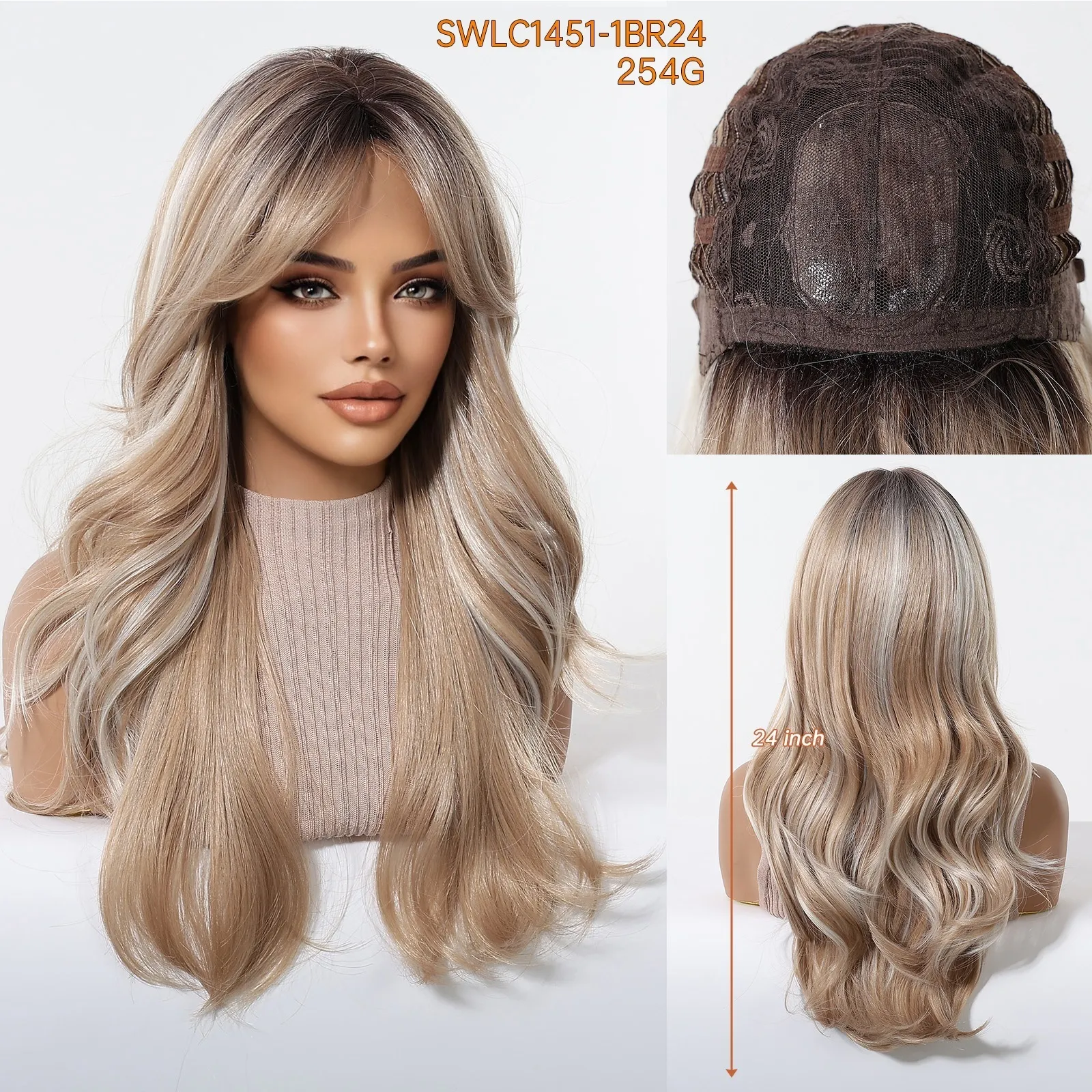 ANNA Mixed Blonde 24 Inches Long Curly
