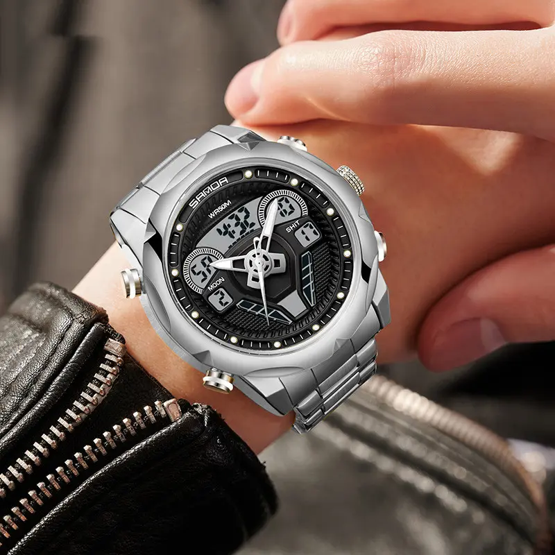 Mens Watch Fashionable Luminous Waterproof Alarm Clock