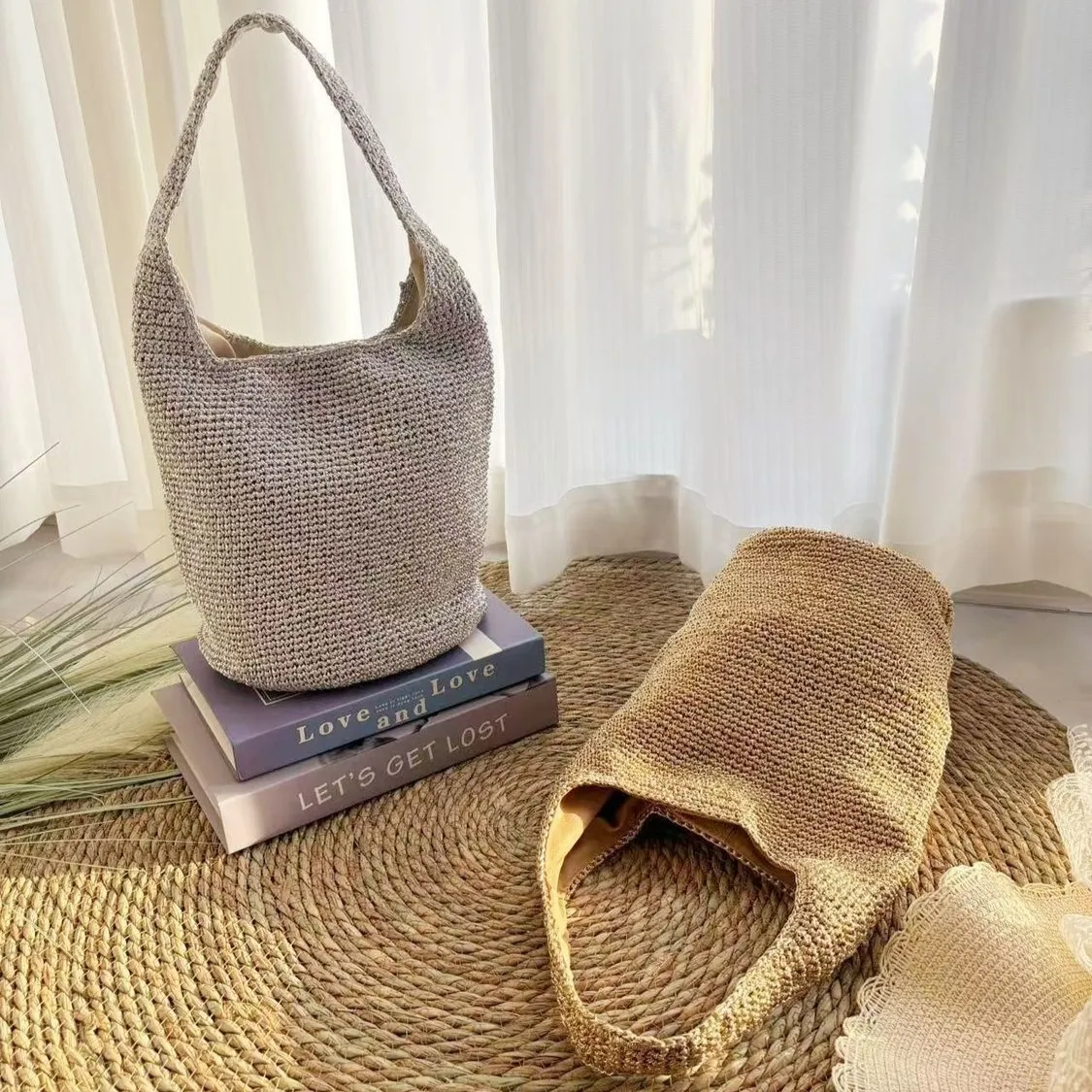 Handwoven Large-Capacity Vacation And Commute Woven Tote