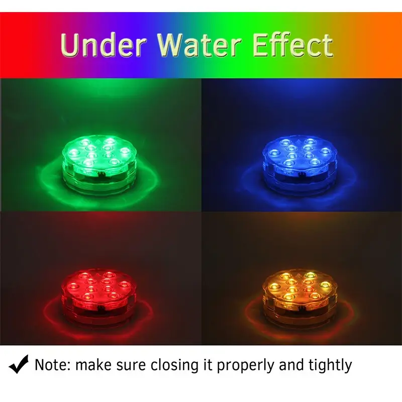 24-key Remote-controlled LED Knob Underwater Light Color-changing Plum-blossom Diving Lamp