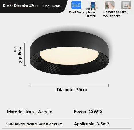 Full Spectrum Minimalist Italian Style Eye Care Ceiling Light For The Bedroom