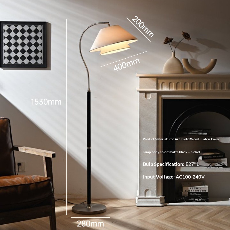 Lampadaire pour salon et chambre à coucher, lumière ambiante plissée – Image 7