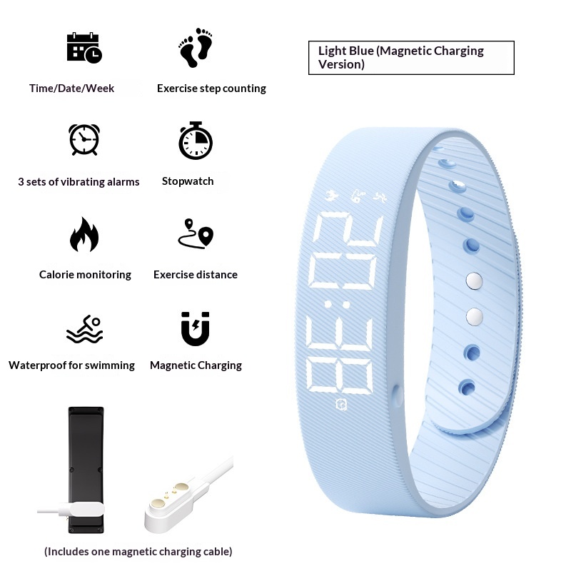 Smart Sports Watch For Men And Women Waterproof With Timing Function Silent Vibration Alarm And An Electronic Wristband 5