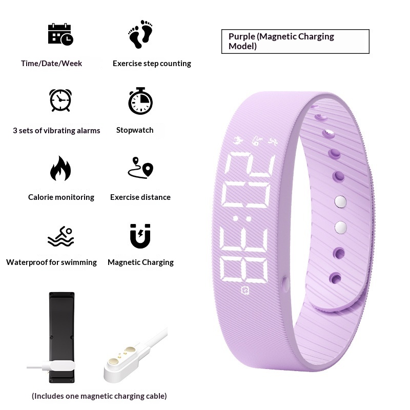 Smart Sports Watch For Men And Women Waterproof With Timing Function Silent Vibration Alarm And An Electronic Wristband 8