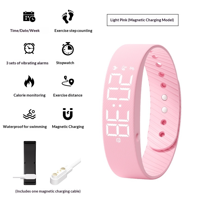 Smart Sports Watch For Men And Women Waterproof With Timing Function Silent Vibration Alarm And An Electronic Wristband 2