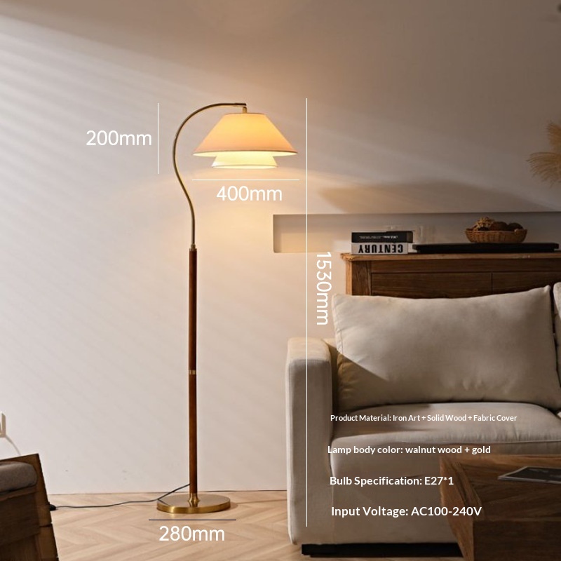 Lampadaire pour salon et chambre à coucher, lumière ambiante plissée – Image 5
