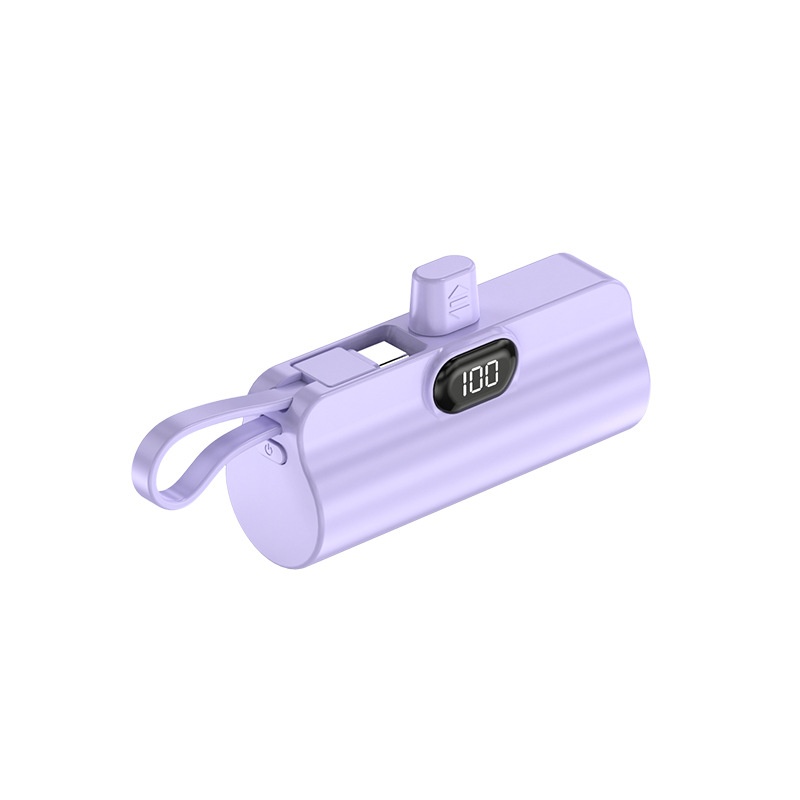 Banque d'alimentation portable avec câble intégré, 10 000 mah et support – Image 8