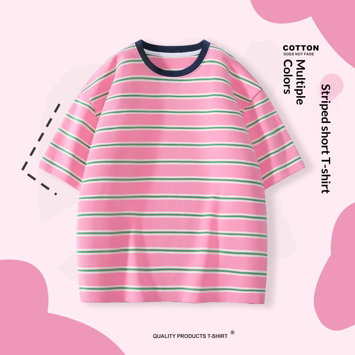 Boys Short-sleeved Loose-fit Striped Top — foto 6