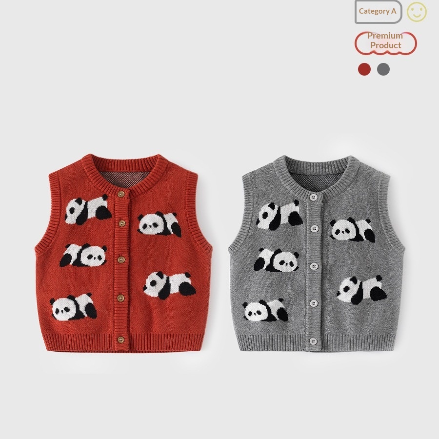 Joli gilet tricoté en pur coton pour bébé