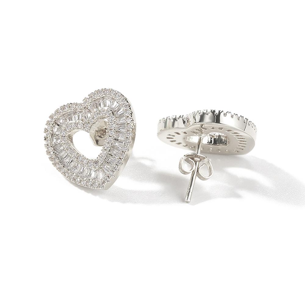 Simple And Stylish Heart-shaped Earrings For Women