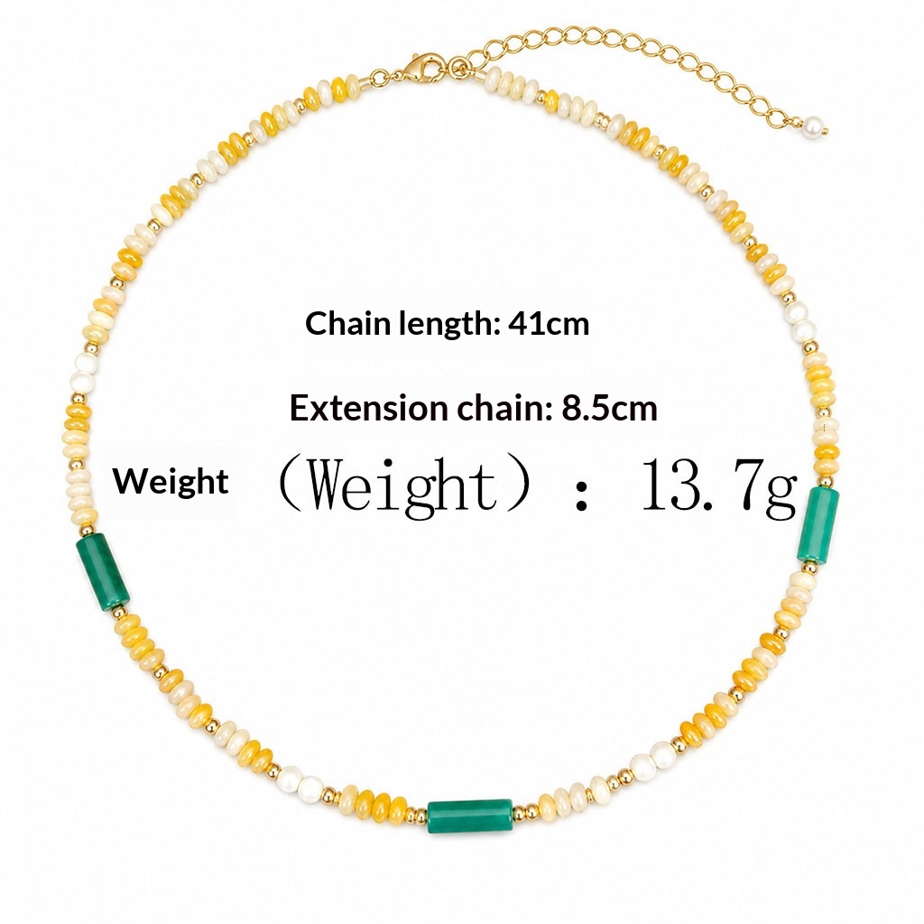 Collier et bracelet polyvalents en perles de riz multicolores – Image 4