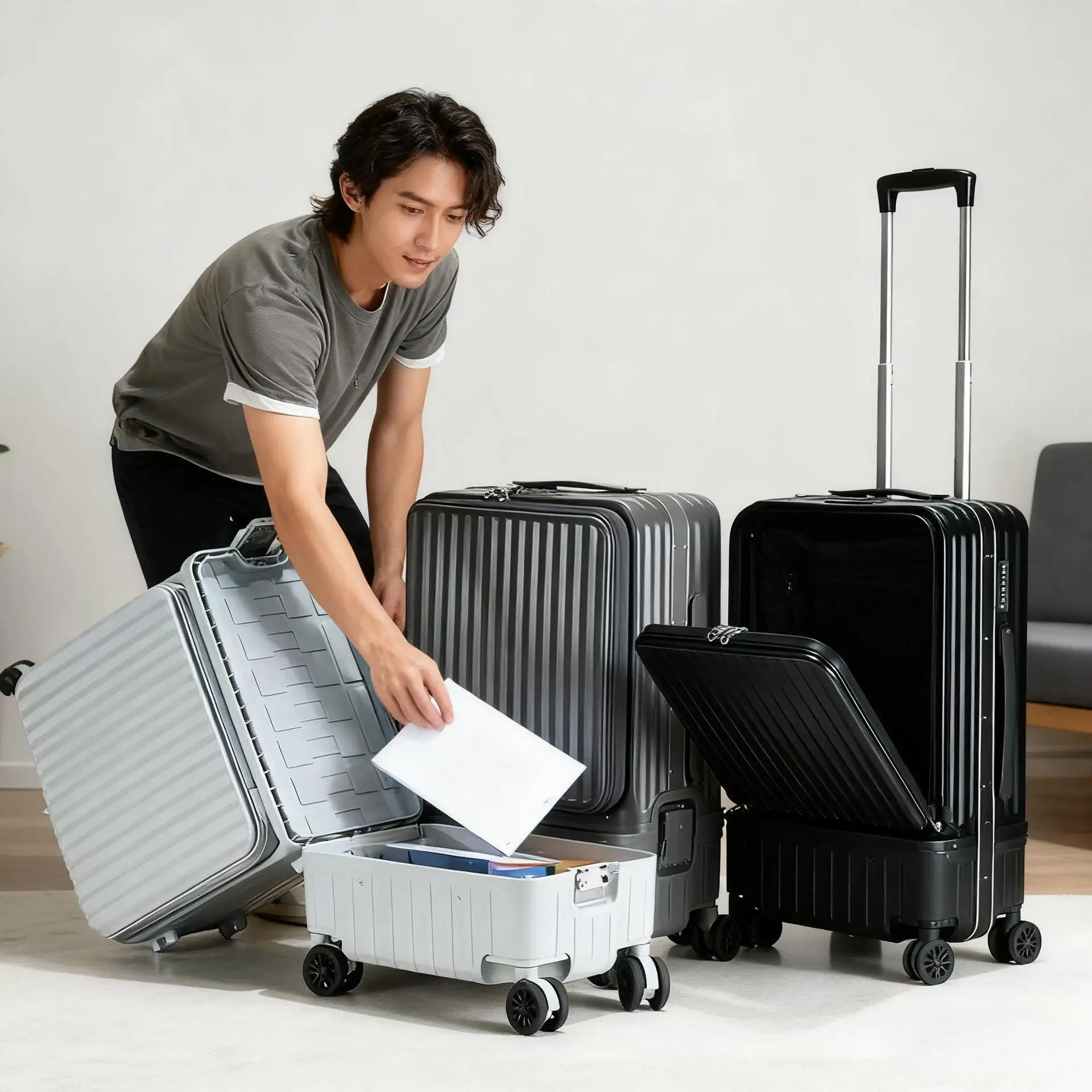 Multifunctional Side-opening High-capacity Suitcase