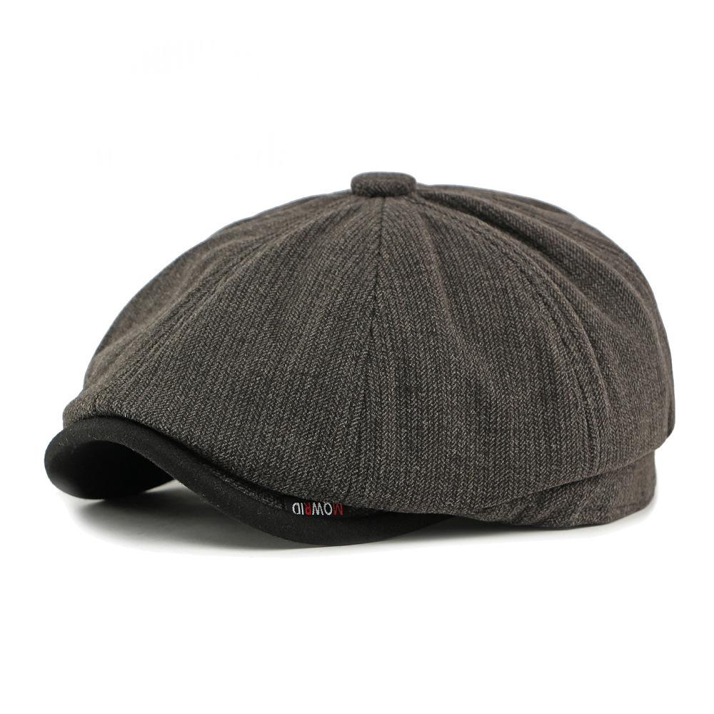 Mens Warm Vintage Octagonal Hat