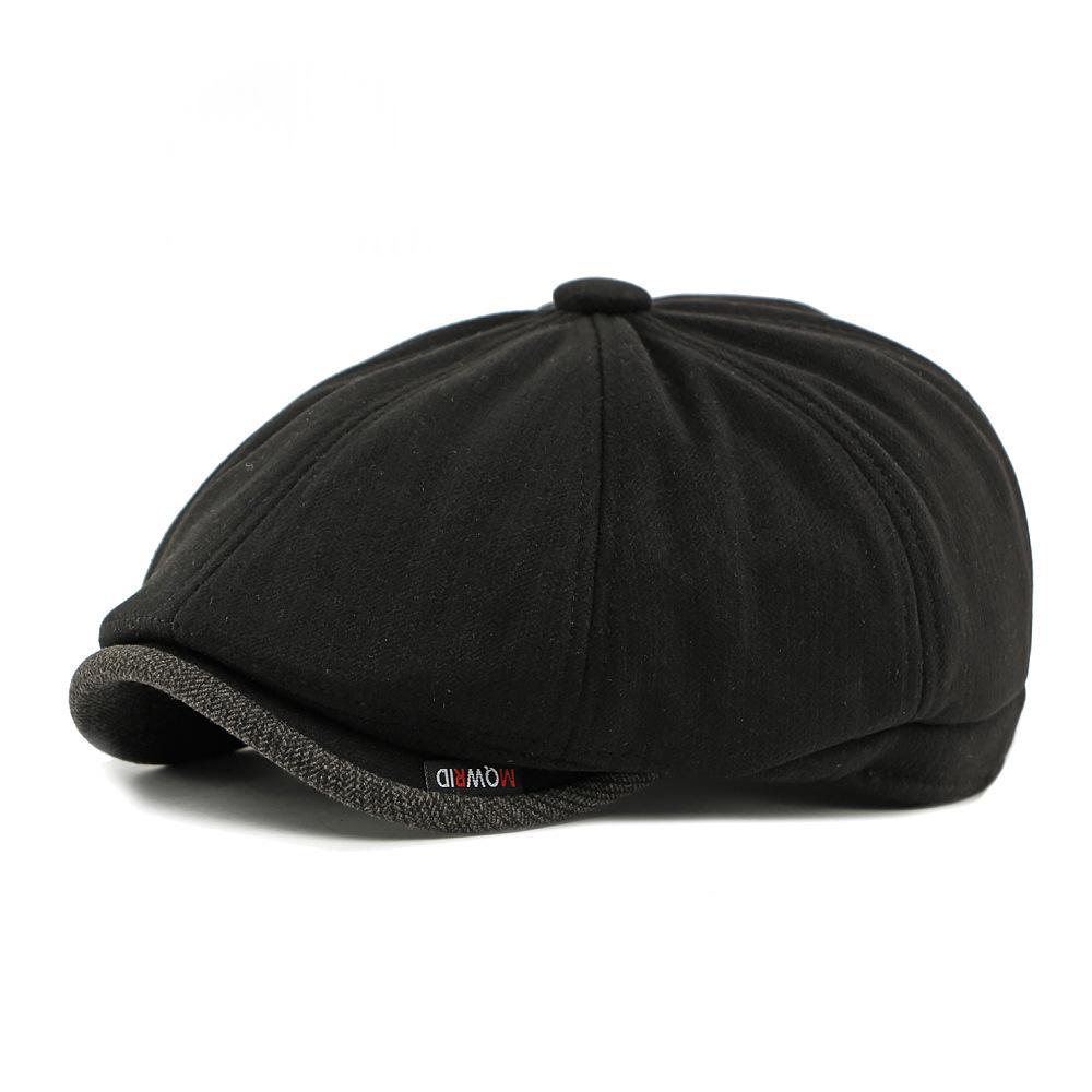Mens Warm Vintage Octagonal Hat