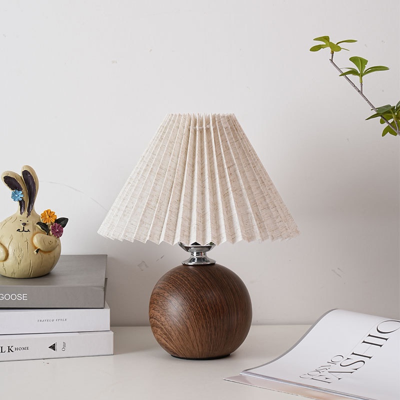 Ceramic Table Lamp with Pleated Shade, picture 2 of 4