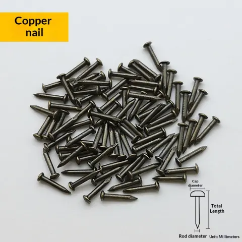 Wooden Box Nail Craft Iron Nails Copper Accessories