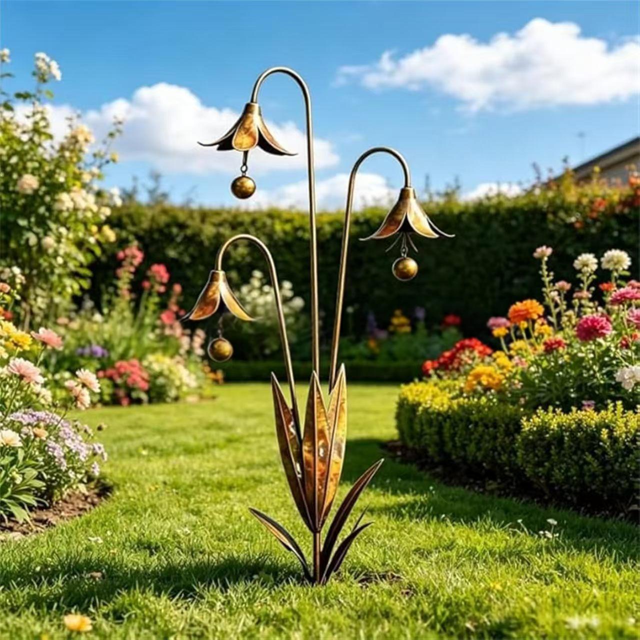 Wrought Iron Triple Bluebell Garden Stake — foto 7