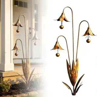 Wrought Iron Triple Bluebell Garden Stake