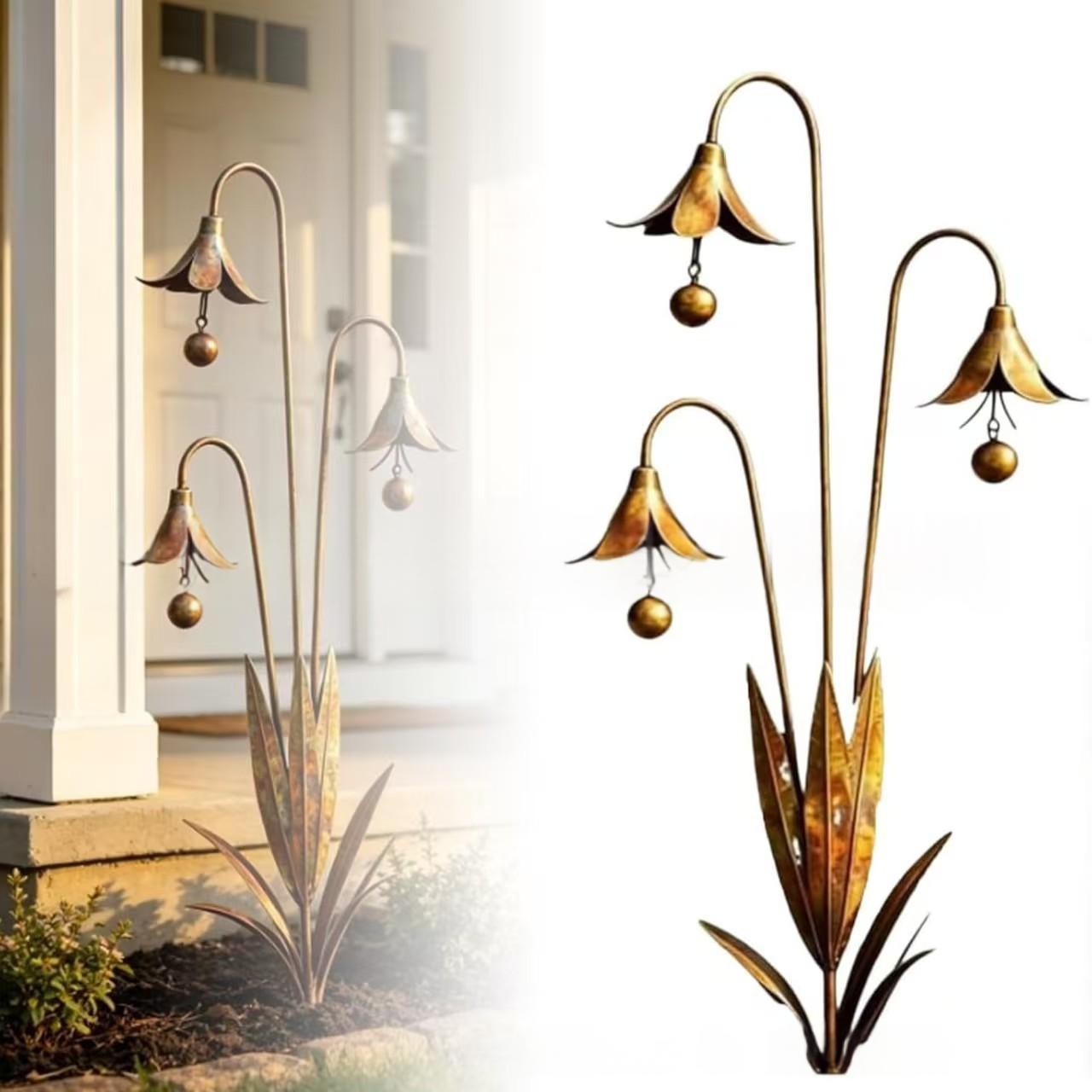 Wrought Iron Triple Bluebell Garden Stake — foto 2