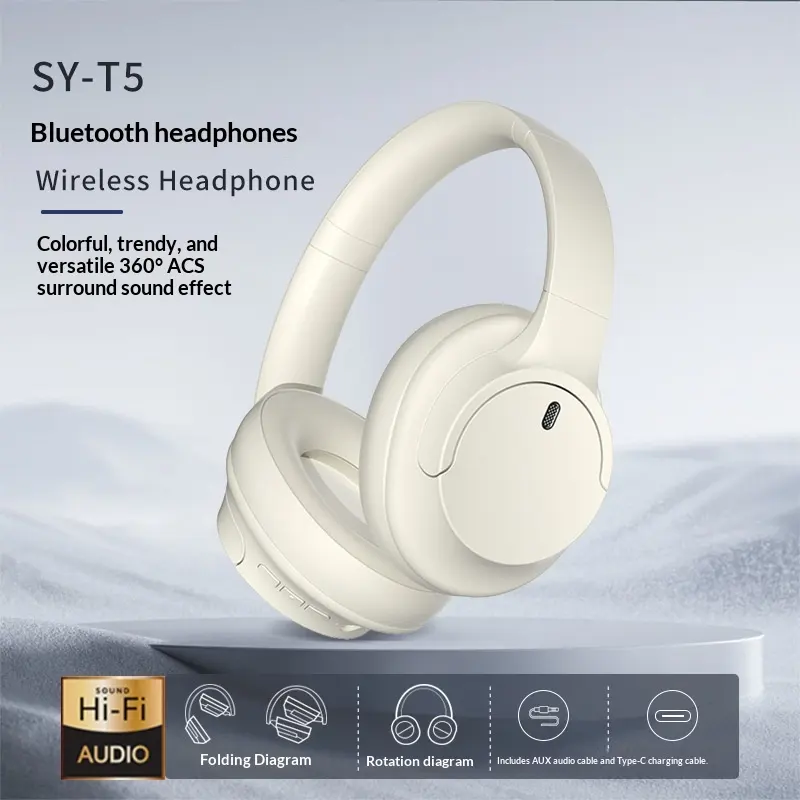 Bluetooth Over-Ear Headphones With Extra-Long Battery Life