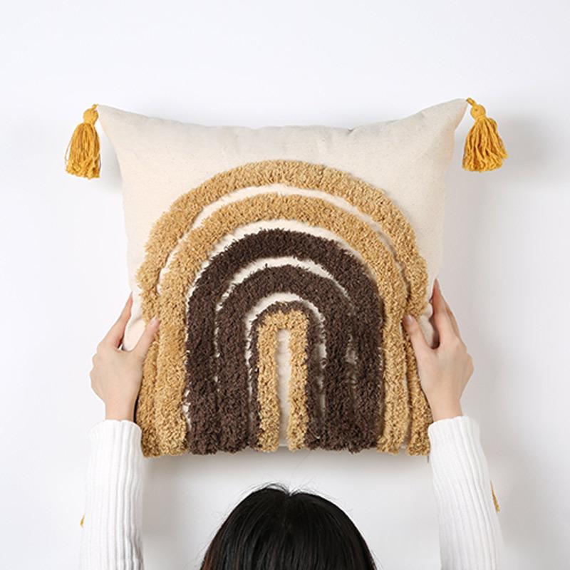 Creative Home Moroccan Geometric Tufted Pillow Cover