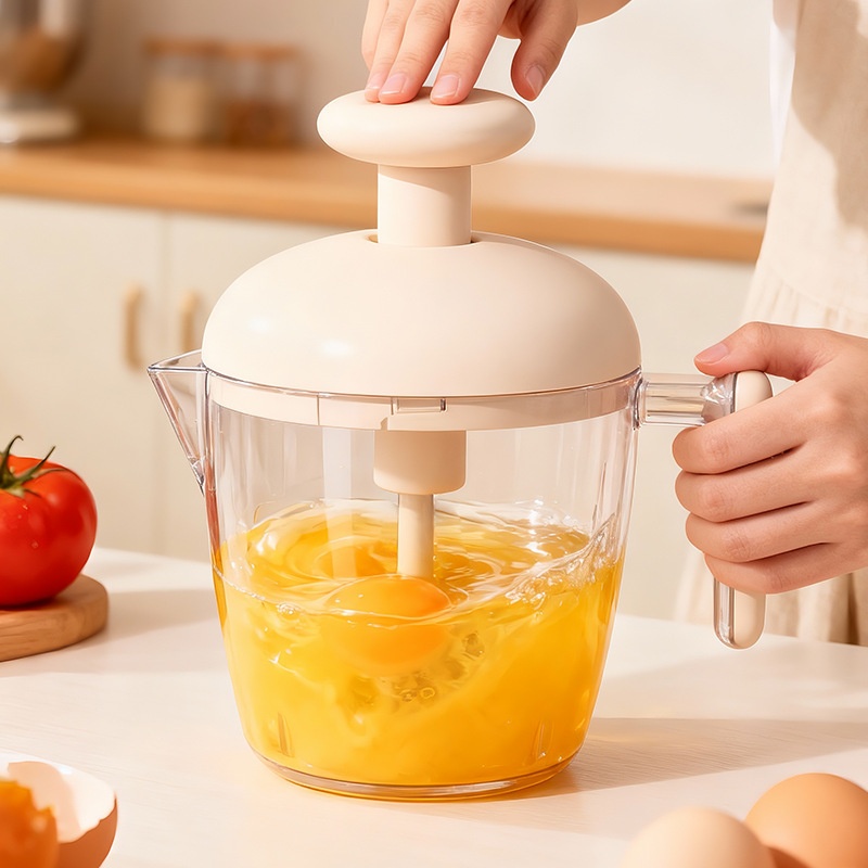 Press-type Egg-beating Cup, Household Manual Egg Beater