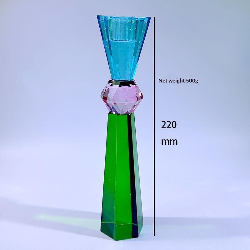 Crystal Multi-colored Candle Holder For Atmospheric Decor 4