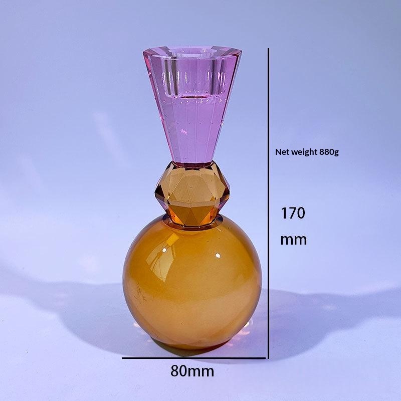 Crystal Multi-colored Candle Holder For Atmospheric Decor 3