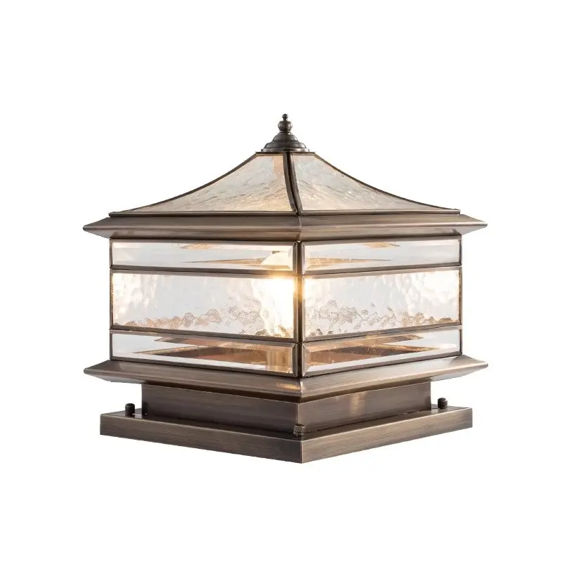 Solar-powered Waterproof Outdoor Courtyard Lamp With A Column Base