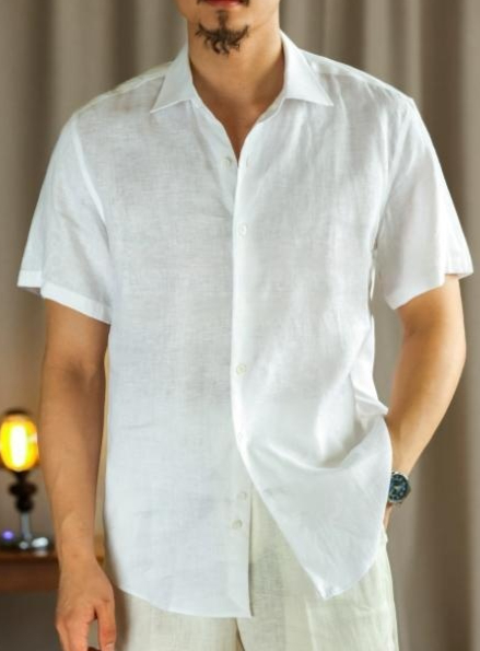 Mens Casual Breathable Short-sleeve Shirt