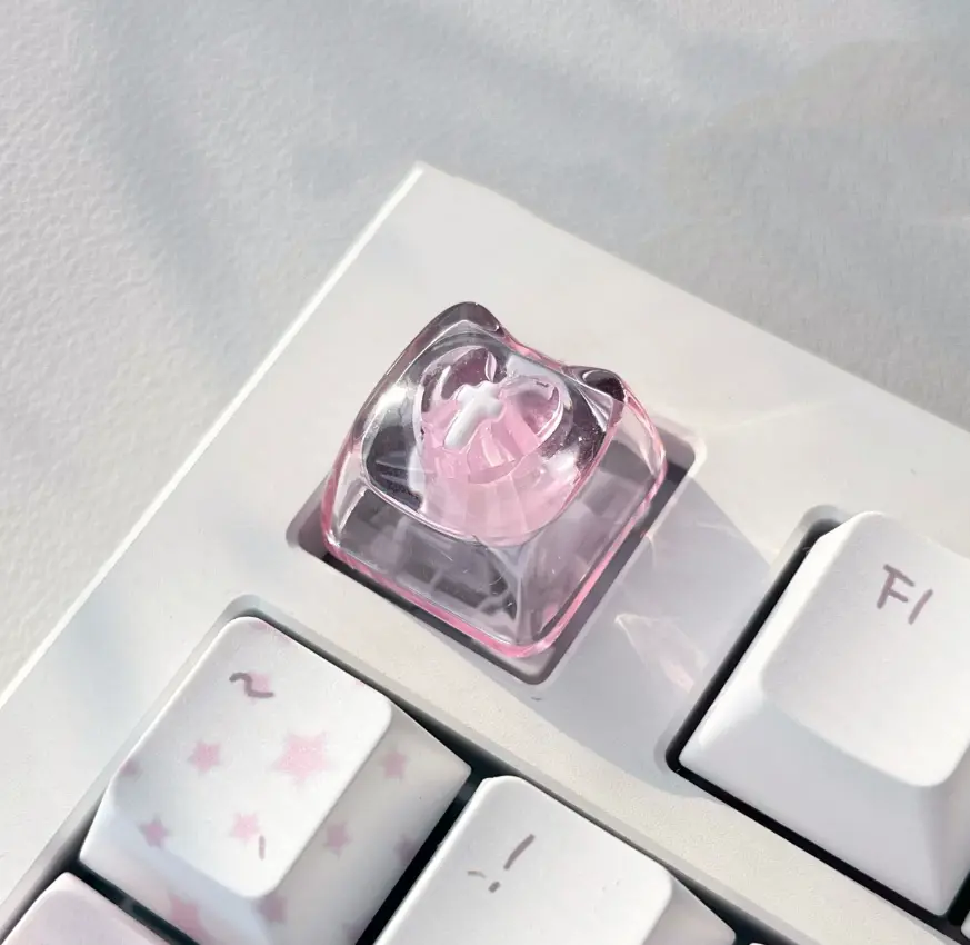 Love-themed Translucent Nail Gel Personalized Keycaps