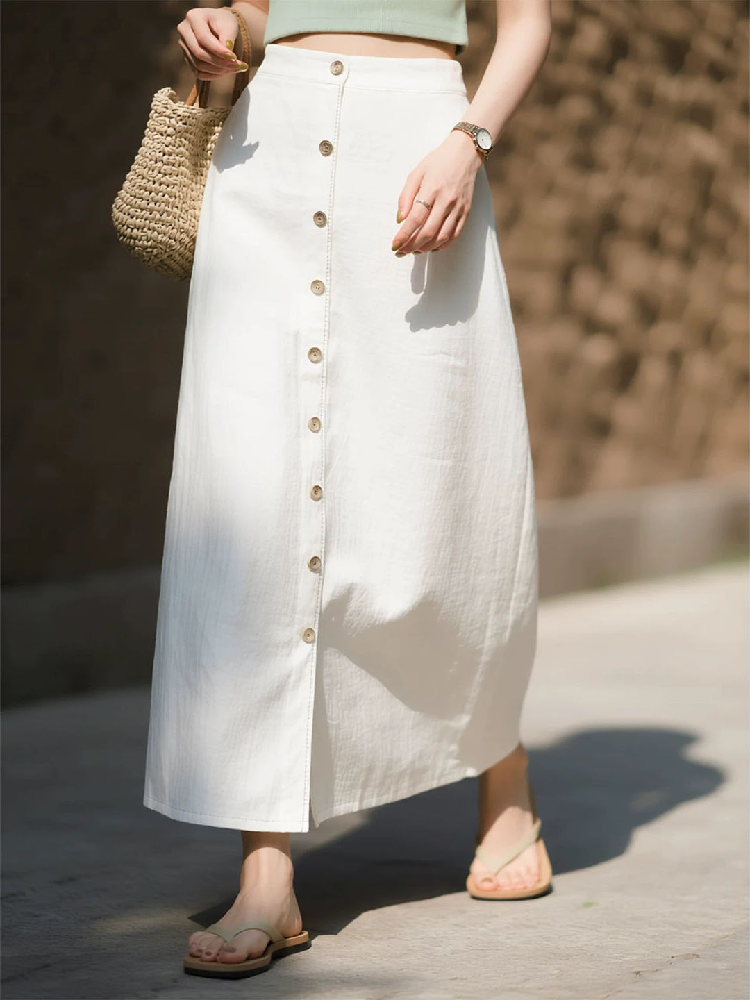 A-Line Linen Skirt