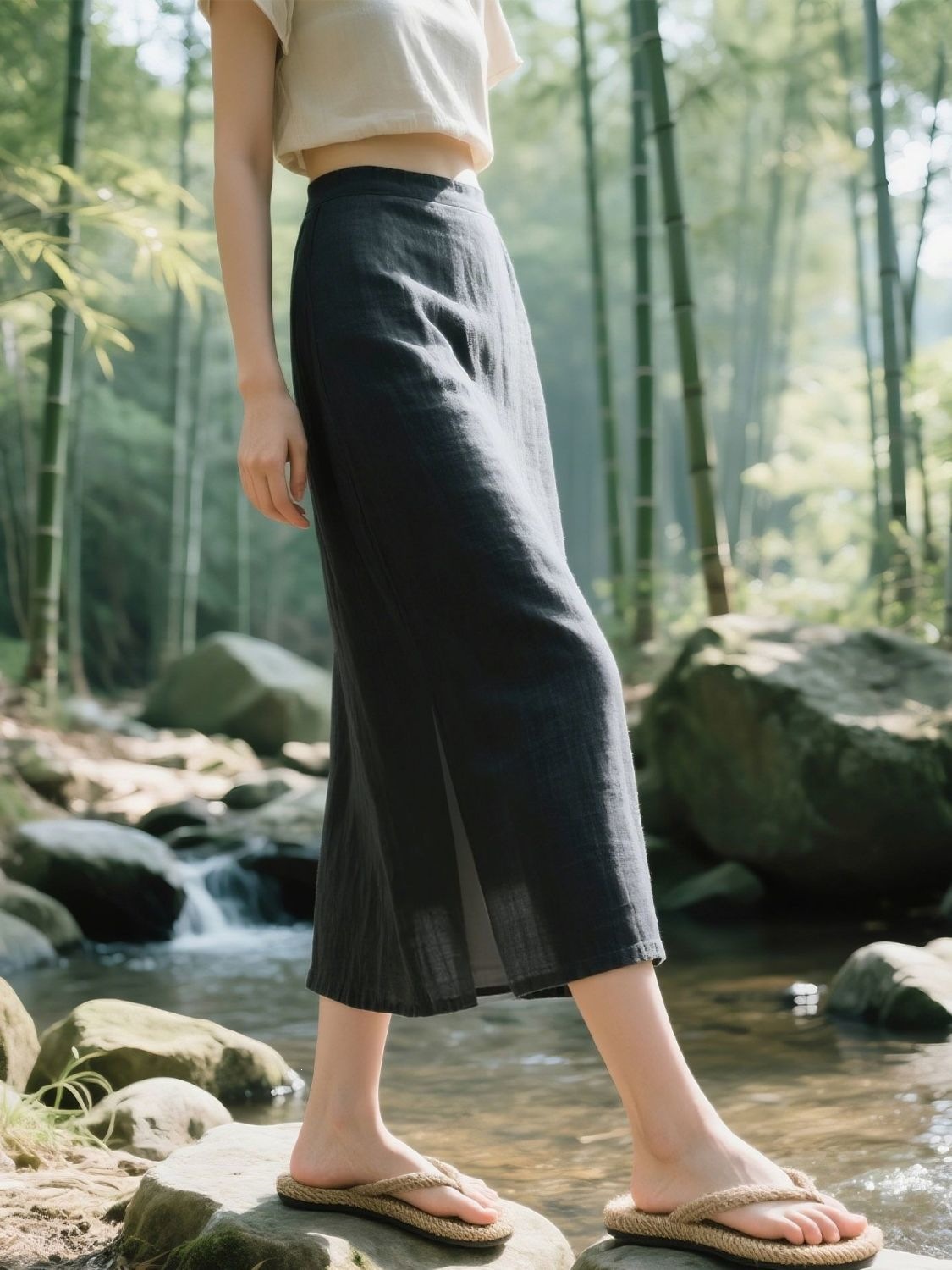 Summer Thin Straight Mid-length Dress For Women — foto 3