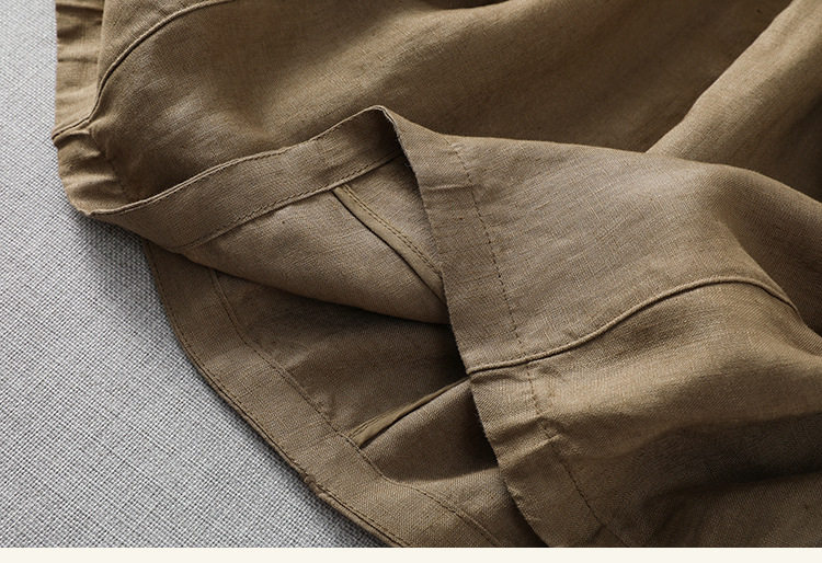 Elastic-Waist Cotton-Linen Skirt, picture 6 of 8