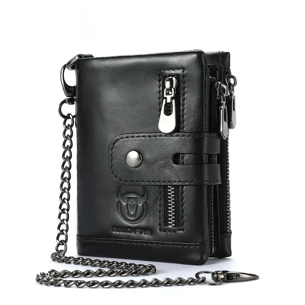 Captain Bull Mens Genuine Leather Phone Holder Wallet, Multi-functional 6