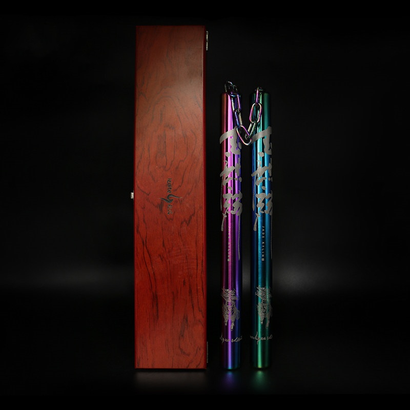 Collectors Edition Double-Section Staff Jade Kylin Guan Yu Yue Fei