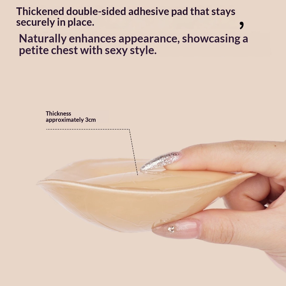 Triangular V-shaped Double-sided Self-adhesive Sponge Bra Pad 4