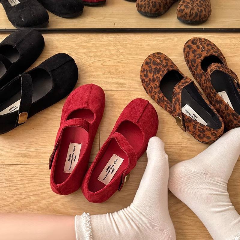 Retro French Flat Low-cut Shoes Women