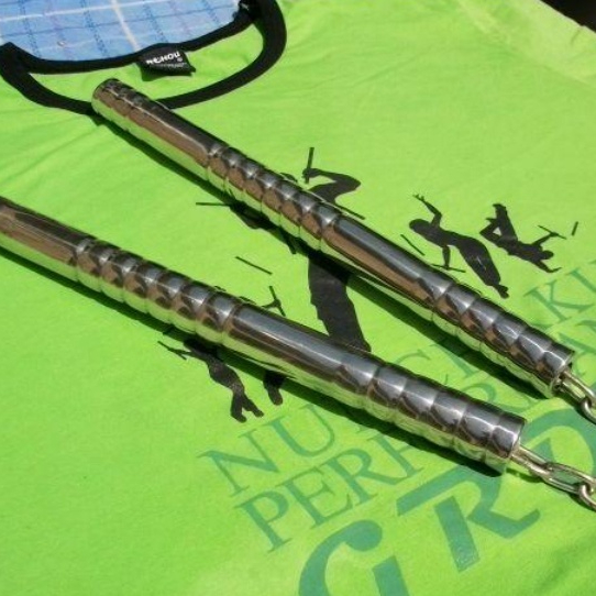 Stainless Steel Taekwondo Anti-slip Double-jointed Stick