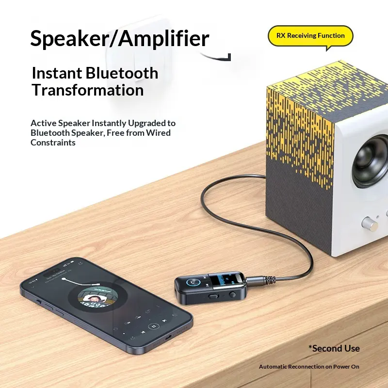 Bluetooth Audio Receiver And Transmitter 2-in-1 Adapter