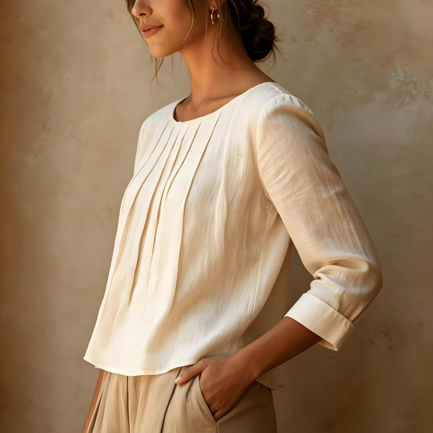 New Polyester Women's Long Sleeved Shirt