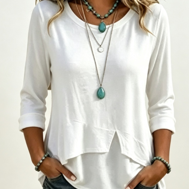 New Polyester Women's Long Sleeved Shirt